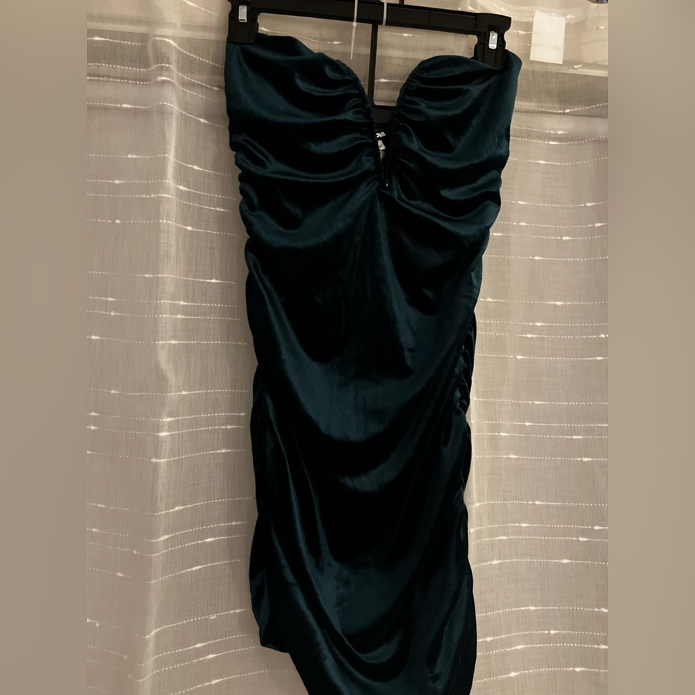 Fashion Nova Teal Backless Dress